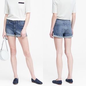 NWT Banana Republic mid-rise 3” denim shorts, 25